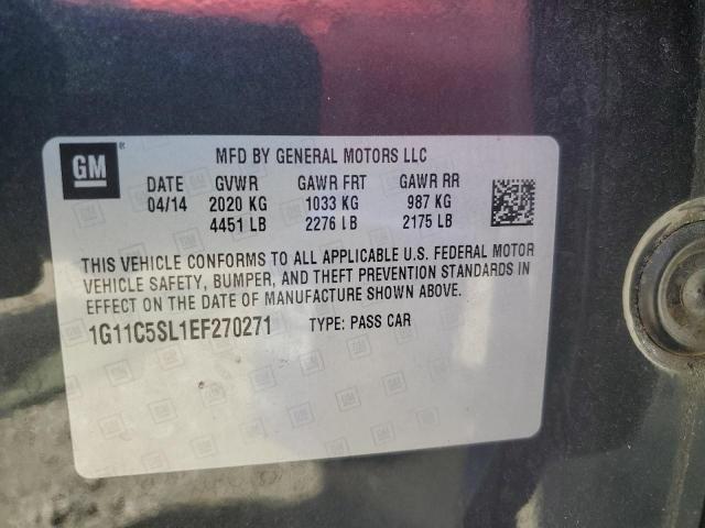 Photo 10 from auction – 2014 CHEVROLET MALIBU 1LT with VIN 1G11C5SL1EF270271