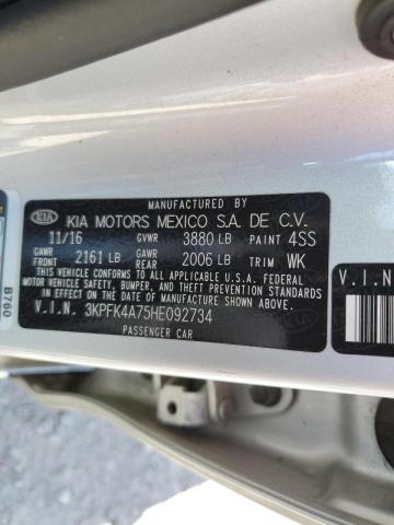 Photo 10 from auction – 2017 KIA FORTE LX with VIN 3KPFK4A75HE092734
