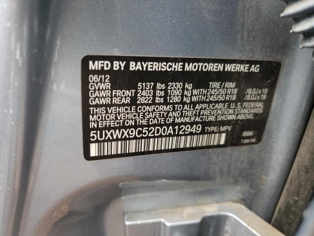 Photo 10 from auction – 2013 BMW X3 XDRIVE2 with VIN 5UXWX9C52D0A12949