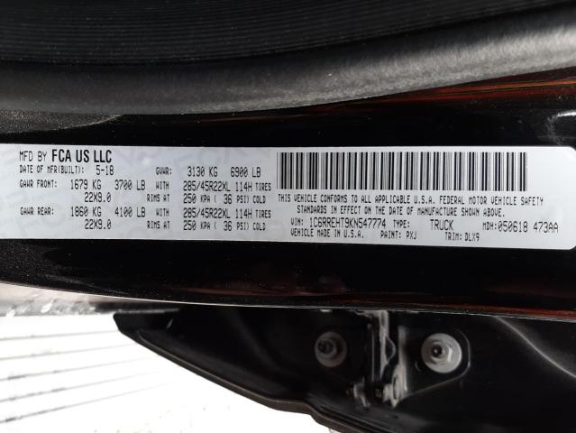 Photo 10 from auction – 2019 RAM 1500 LIMIT with VIN 1C6RREHT9KN547774