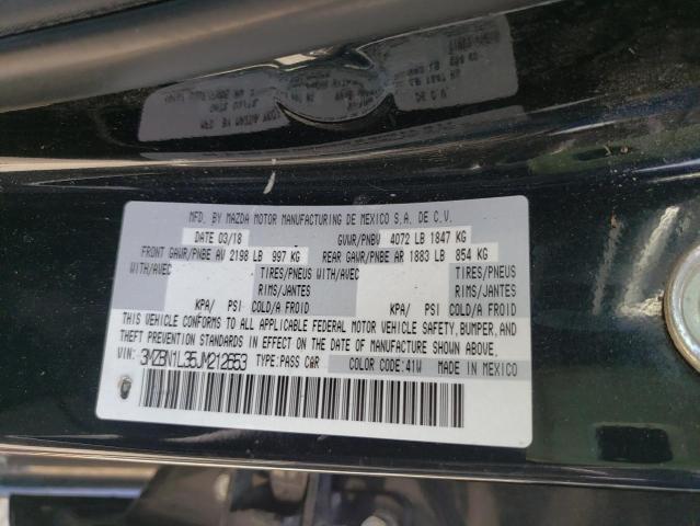 Photo 10 from auction – 2018 MAZDA 3 TOURING with VIN 3MZBN1L35JM212653