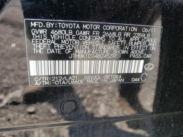 Photo 10 from auction – 2011 LEXUS ES 350 with VIN JTHBK1EG4B2453901