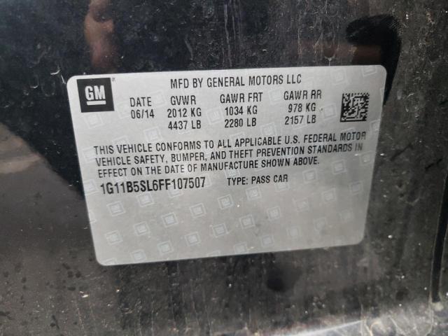 Photo 10 from auction – 2015 CHEVROLET MALIBU LS with VIN 1G11B5SL6FF107507