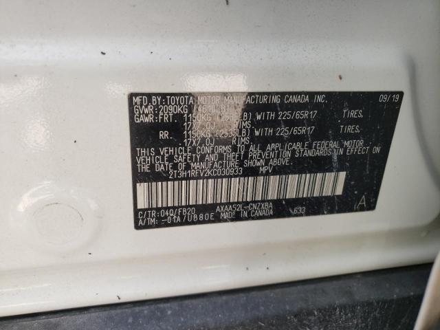 Photo 10 from auction – 2019 TOYOTA RAV4 LE with VIN 2T3H1RFV2KC030933