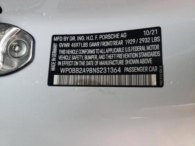 Foto 10 de la subasta – 2022 PORSCHE 911 TARGA con VIN WP0BB2A98NS231364