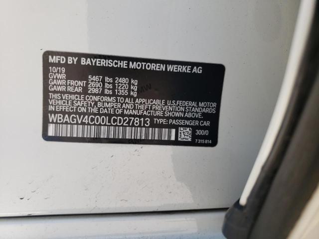 Photo 10 from auction – 2020 BMW 840XI with VIN WBAGV4C00LCD27813