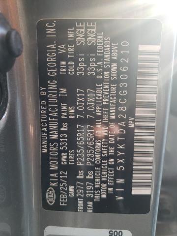 Photo 10 from auction – 2012 KIA SORENTO BA with VIN 5XYKTDA28CG306210