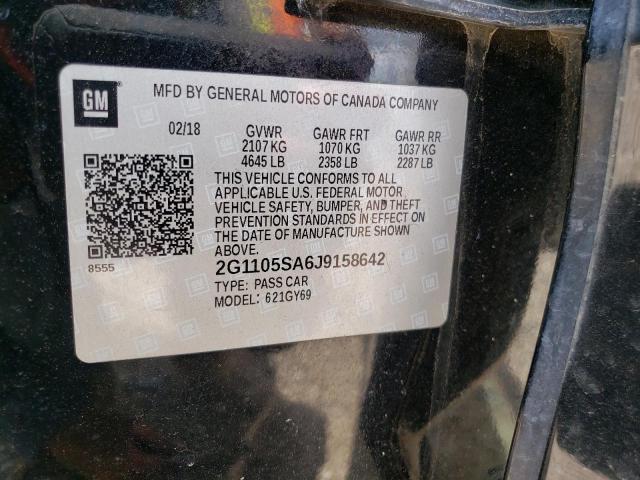 Photo 10 from auction – 2018 CHEVROLET IMPALA LT with VIN 2G1105SA6J9158642