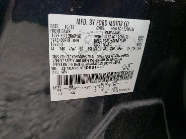 Photo 10 from auction – 2013 FORD EDGE SEL with VIN 2FMDK3JC3DBB17089