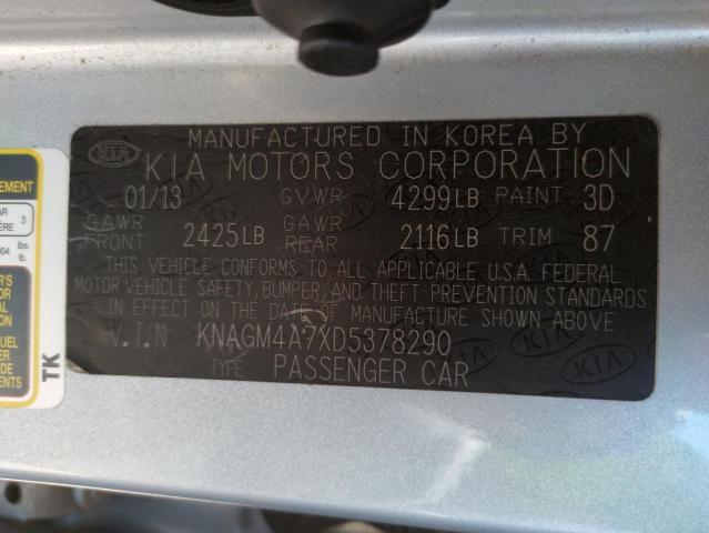 Фото 10 с аукциона – 2013 KIA OPTIMA LX с VIN KNAGM4A7XD5378290