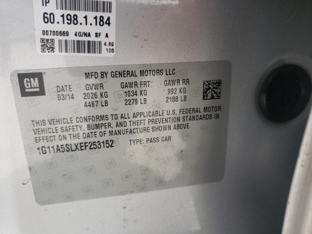 Photo 10 from auction – 2014 CHEVROLET MALIBU LS with VIN 1G11A5SLXEF253152