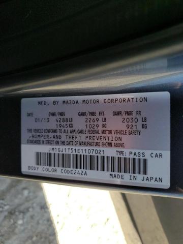 Photo 10 from auction – 2014 MAZDA 6 TOURING with VIN JM1GJ1T51E1107021