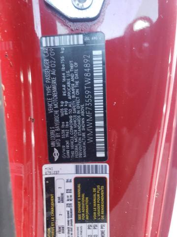 Photo 10 from auction – 2009 MINI COOPER S with VIN WMWMF73559TW84892