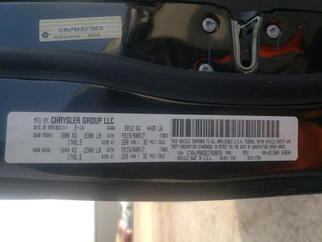 Photo 10 from auction – 2014 JEEP PATRIOT SP with VIN 1C4NJPBA3ED769870