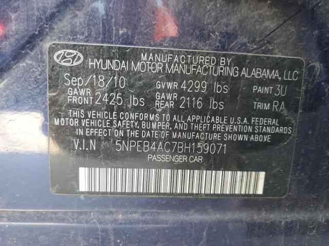 Photo 10 from auction – 2011 HYUNDAI SONATA GLS with VIN 5NPEB4AC7BH159071