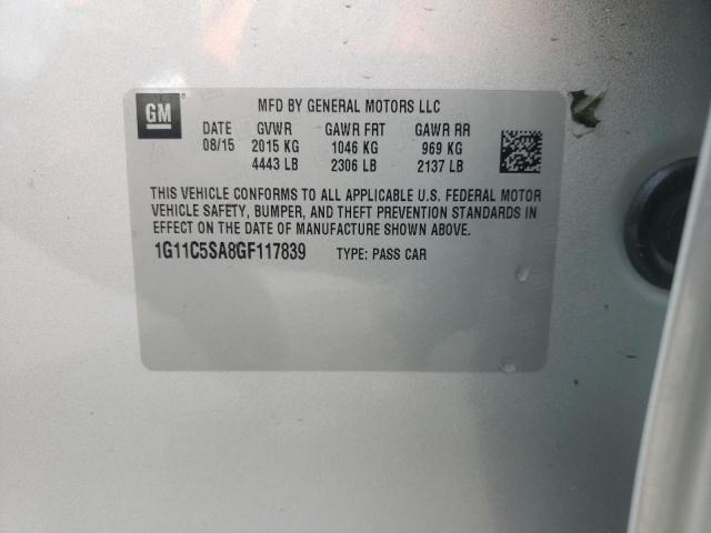 Photo 10 from auction – 2016 CHEVROLET MALIBU LIM with VIN 1G11C5SA8GF117839