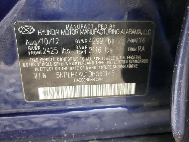 Photo 10 from auction – 2013 HYUNDAI SONATA GLS with VIN 5NPEB4AC1DH581145