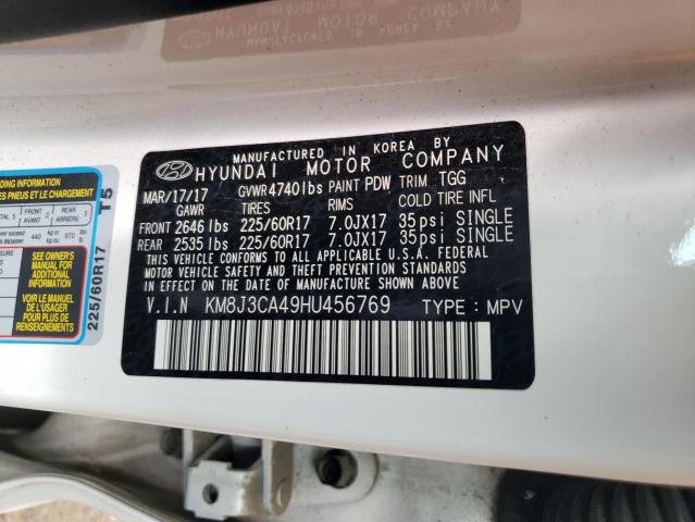 Photo 10 from auction – 2017 HYUNDAI TUCSON LIM with VIN KM8J3CA49HU456769