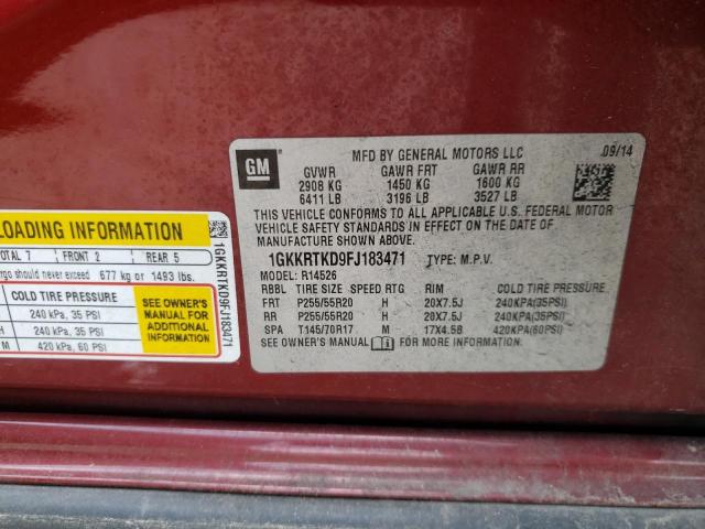 Photo 10 from auction – 2015 GMC ACADIA DEN with VIN 1GKKRTKD9FJ183471
