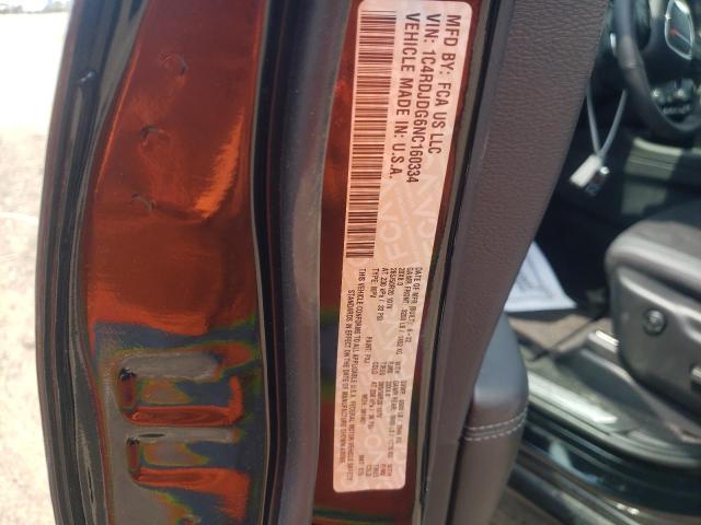 Photo 10 from auction – 2022 DODGE DURANGO GT with VIN 1C4RDJDG6NC160334
