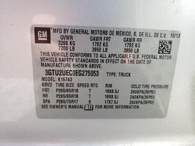 Photo 10 from auction – 2014 GMC SIERRA K15 with VIN 3GTU2UEC0EG275053