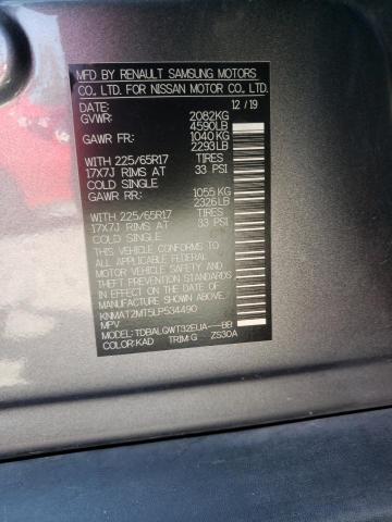 Photo 10 from auction – 2020 NISSAN ROGUE S with VIN KNMAT2MT5LP534490