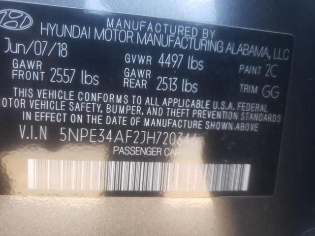 Photo 10 from auction – 2018 HYUNDAI SONATA SPO with VIN 5NPE34AF2JH720346