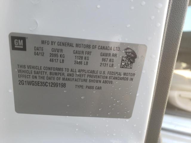 Photo 10 from auction – 2012 CHEVROLET IMPALA LT with VIN 2G1WG5E35C1299198