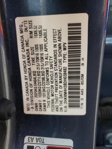 Photo 10 from auction – 2013 HONDA CR-V LX with VIN 2HKRM4H38DH658482