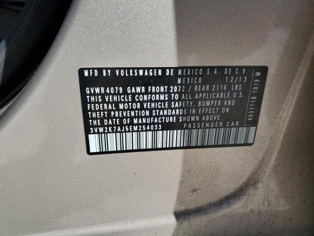 Photo 10 from auction – 2014 VOLKSWAGEN JETTA BASE with VIN 3VW2K7AJ5EM254033