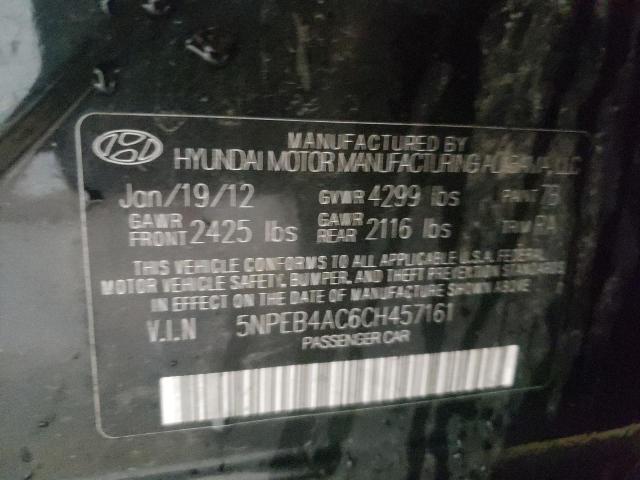 Photo 10 from auction – 2012 HYUNDAI SONATA GLS with VIN 5NPEB4AC6CH457161