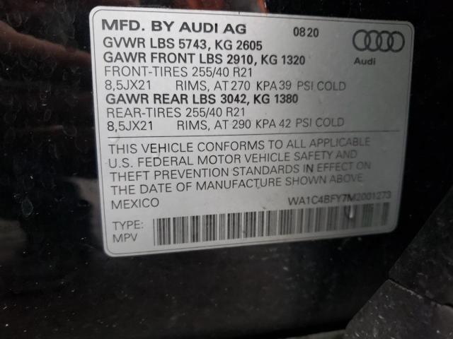 Photo 10 from auction – 2021 AUDI SQ5 PRESTI with VIN WA1C4BFY7M2001273