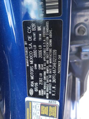 Zdjęcie 10 z aukcji – 2017 KIA FORTE LX z VIN 3KPFL4A75HE021109