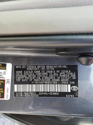 Photo 10 from auction – 2009 TOYOTA CAMRY BASE with VIN 4T1BE46K79U821169