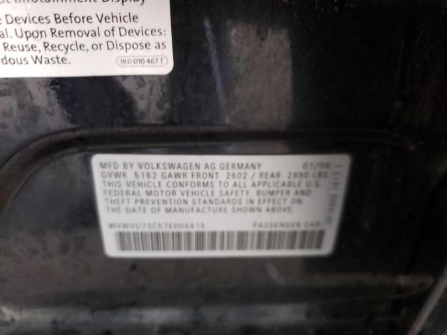 Photo 10 from auction – 2007 VOLKSWAGEN PASSAT with VIN WVWVU73C57E006415