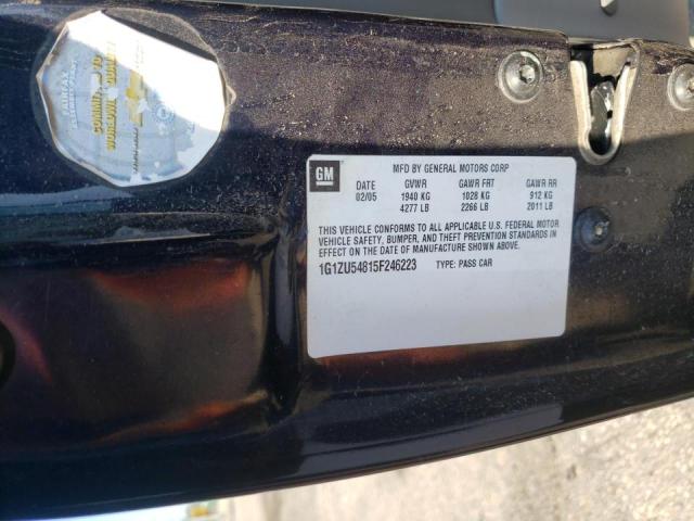 Photo 10 from auction – 2005 CHEVROLET MALIBU LT with VIN 1G1ZU54815F246223