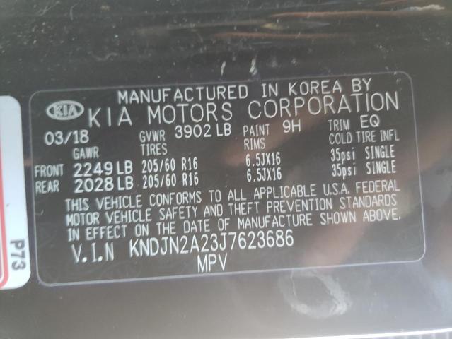 Photo 10 from auction – 2018 KIA SOUL with VIN KNDJN2A23J7623686