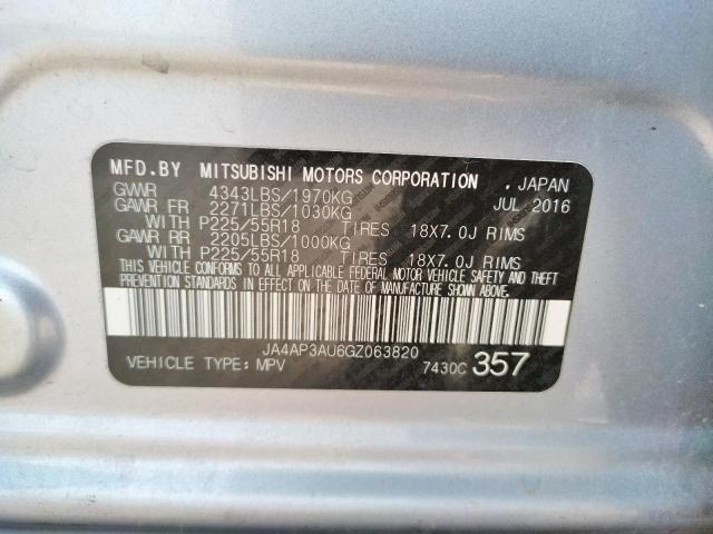 Photo 10 from auction – 2016 MITSUBISHI OUTLANDER with VIN JA4AP3AU6GZ063820