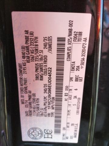 Photo 10 from auction – 2014 FORD ESCAPE SE with VIN 1FMCU9G96EUD04522