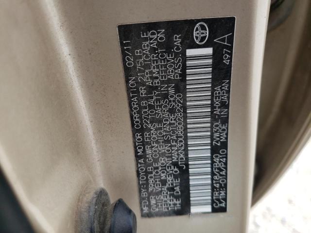 Photo 10 from auction – 2011 TOYOTA PRIUS with VIN JTDKN3DU8B0282920