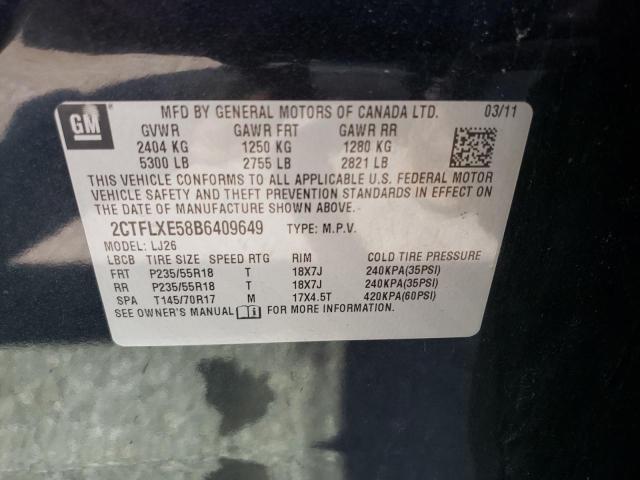 Photo 10 from auction – 2011 GMC TERRAIN SL with VIN 2CTFLXE58B6409649