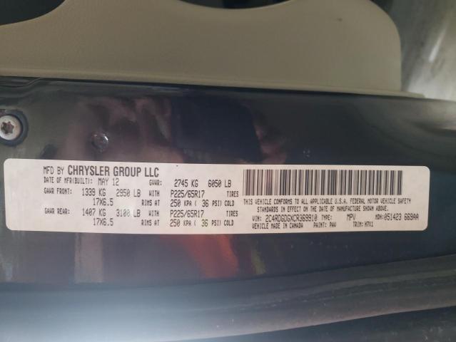 Photo 10 from auction – 2012 DODGE GRAND CARA with VIN 2C4RDGDGXCR369910