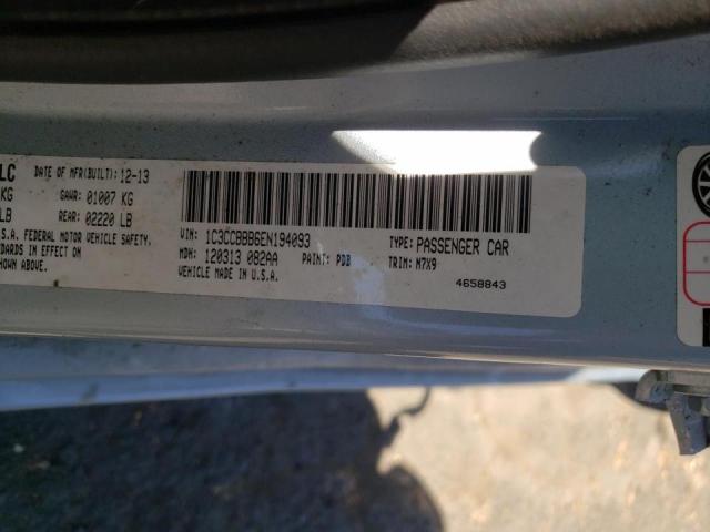 Photo 10 from auction – 2014 CHRYSLER 200 TOURIN with VIN 1C3CCBBB6EN194093