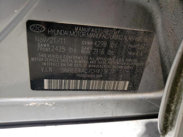 Photo 10 from auction – 2012 HYUNDAI SONATA SE with VIN 5NPEC4AC7CH423677