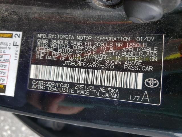 Photo 10 from auction – 2010 TOYOTA COROLLA BA with VIN JTDBU4EEXA9095365