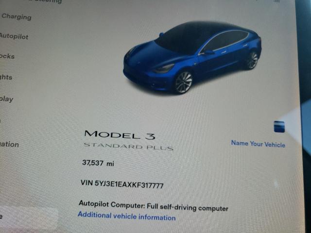 Photo 8 from auction – 2019 TESLA MODEL 3 with VIN 5YJ3E1EAXKF317777