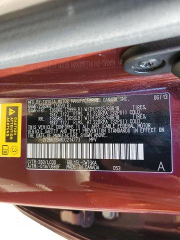 Photo 10 from auction – 2013 LEXUS RX 350 BAS with VIN 2T2BK1BA8DC214773