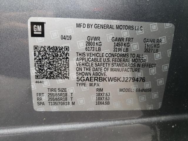 Photo 10 from auction – 2019 BUICK ENCLAVE ES with VIN 5GAERBKW6KJ279476