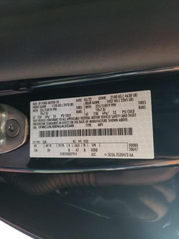 Photo 10 from auction – 2022 FORD ESCAPE TIT with VIN 1FMCU9J98NUA35349