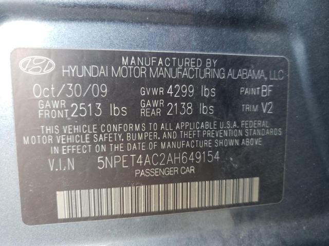 Photo 10 from auction – 2010 HYUNDAI SONATA GLS with VIN 5NPET4AC2AH649154